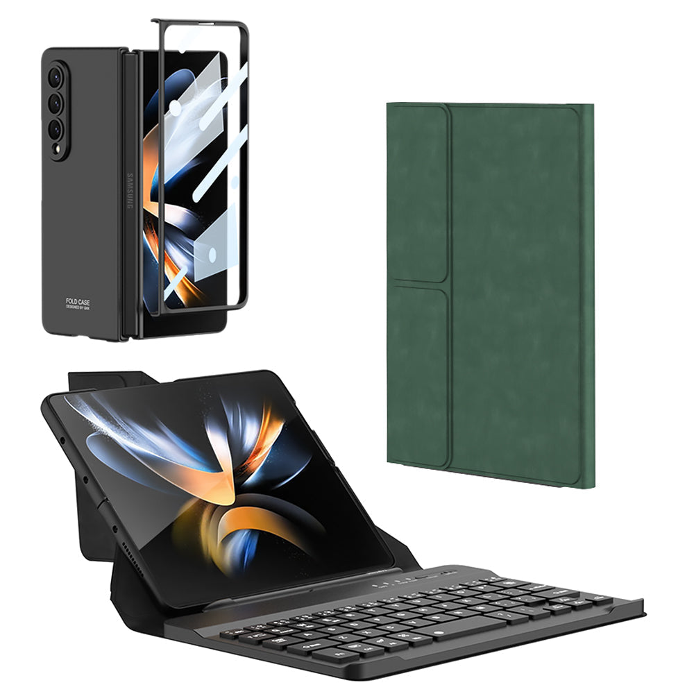4-In-1 Wireless keyboard & Leather Magnetic Flip Case