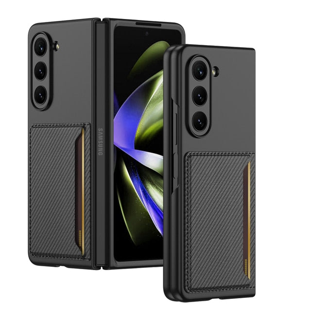 Luxury Leather Case with Card Slot For Galaxy Z Fold 5