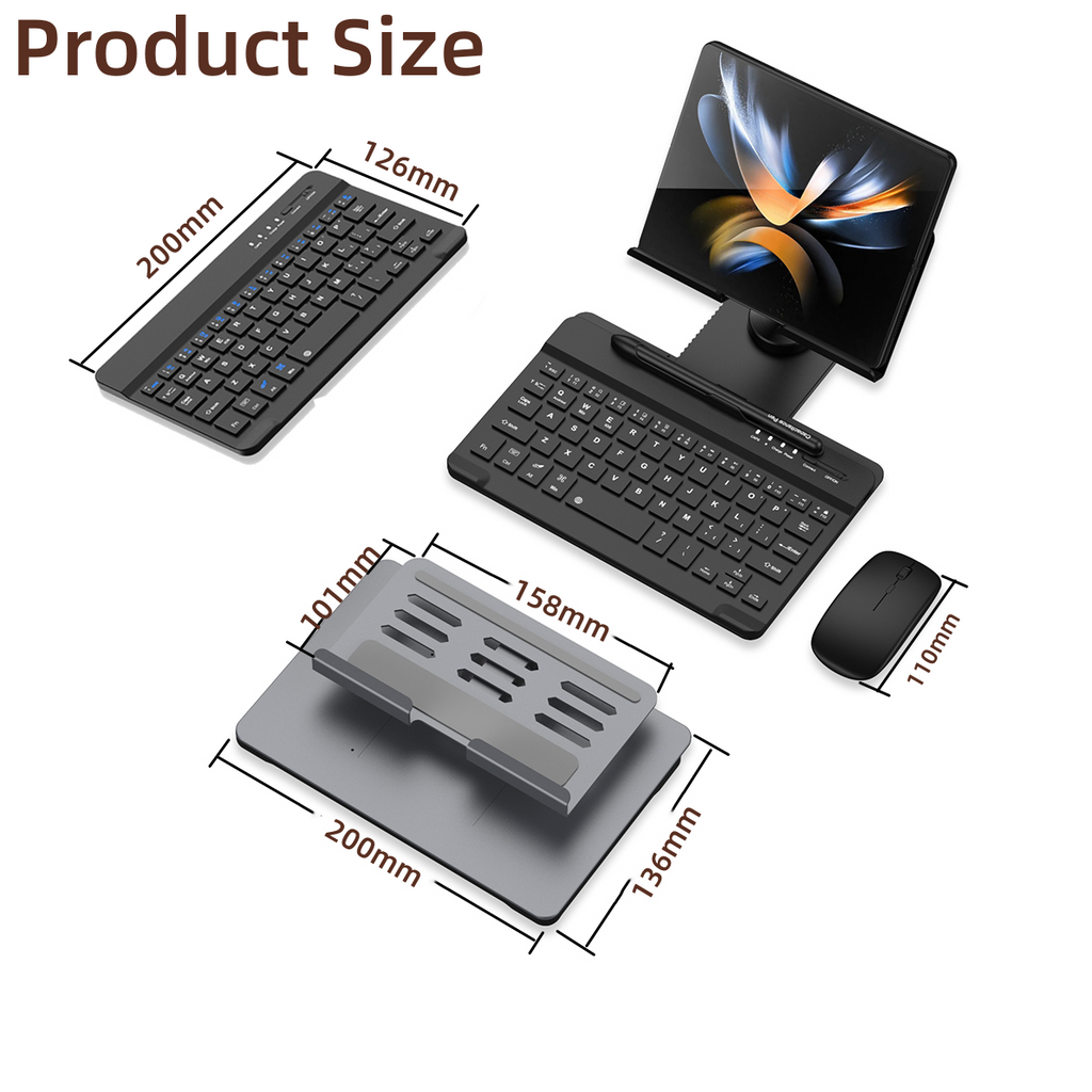 Desk Stand and Bluetooth Keyboard For Z Fold Series
