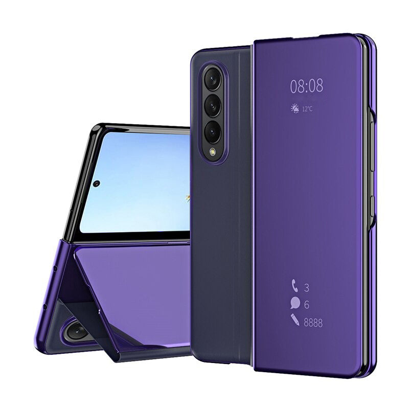 Smart View Flip Mirror Case For Samsung Galaxy Z Fold 4