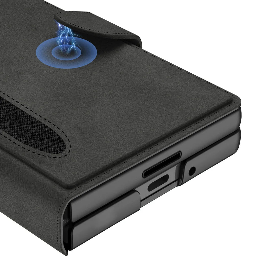 Premium Leather Wallet Stand Case