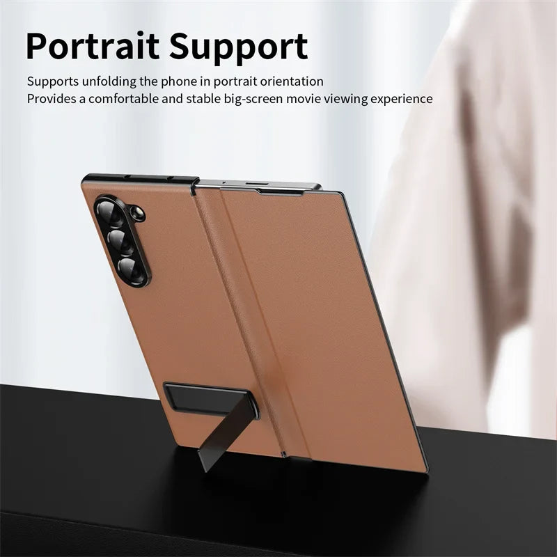 Luxury Leather Magnetic Kickstand Case