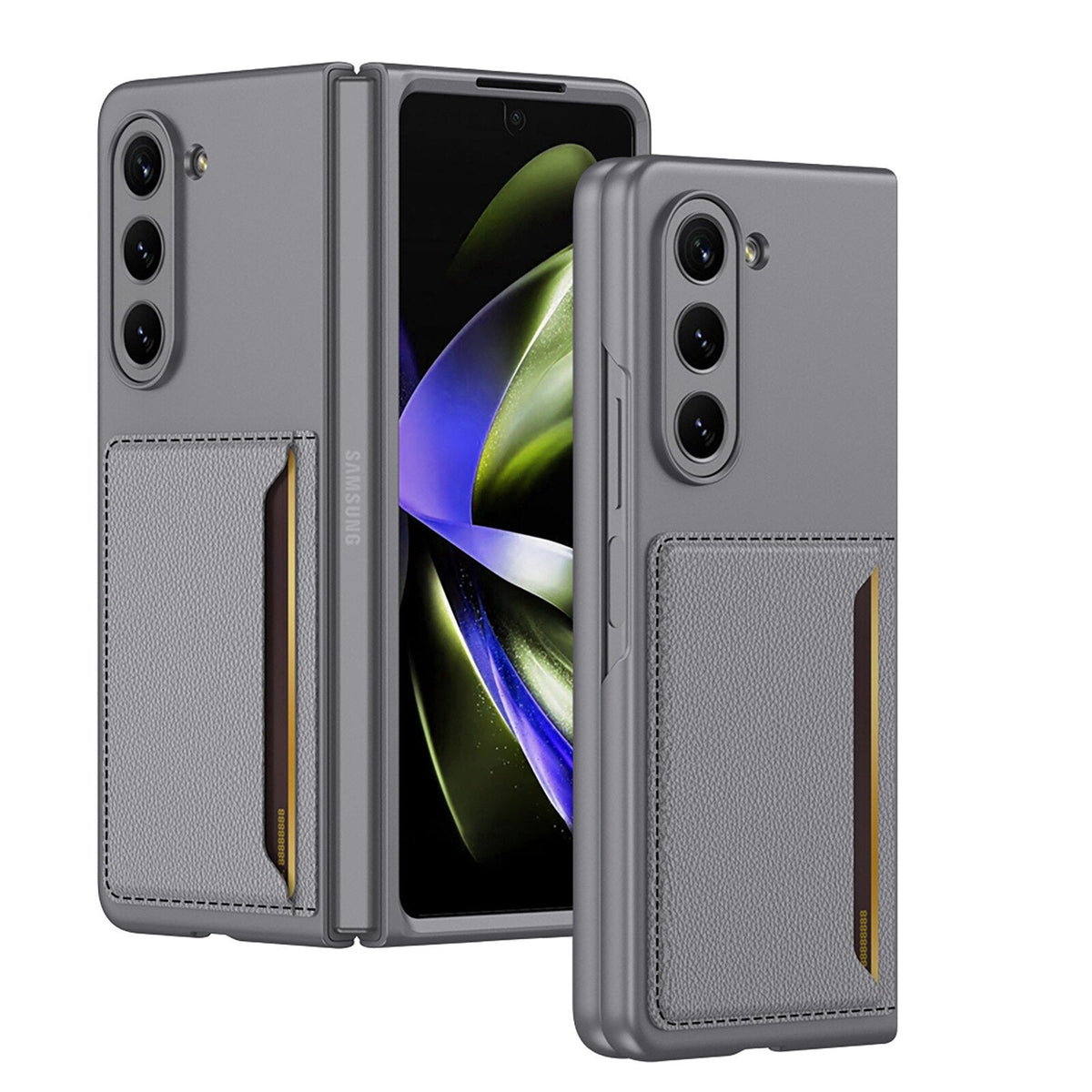 Luxury Leather Case with Card Slot For Galaxy Z Fold 5