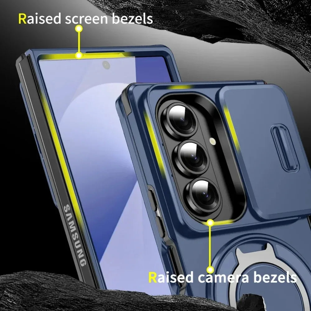 Magnetic Kickstand Case with Slide Camera Protetction