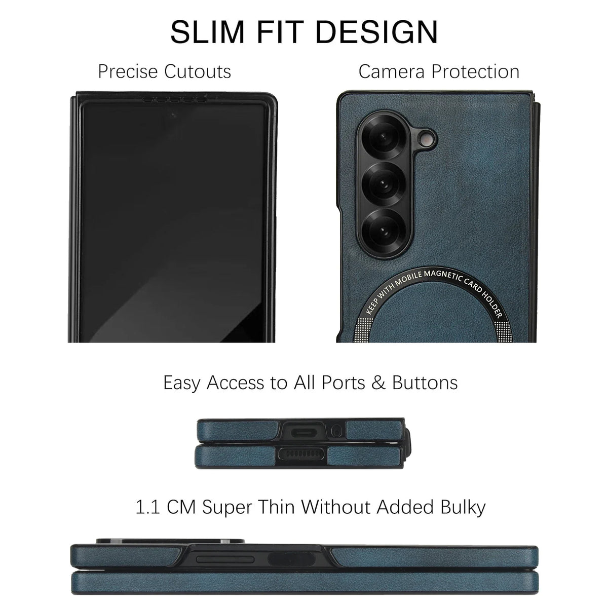 Full Protection Magnetic Leather Case