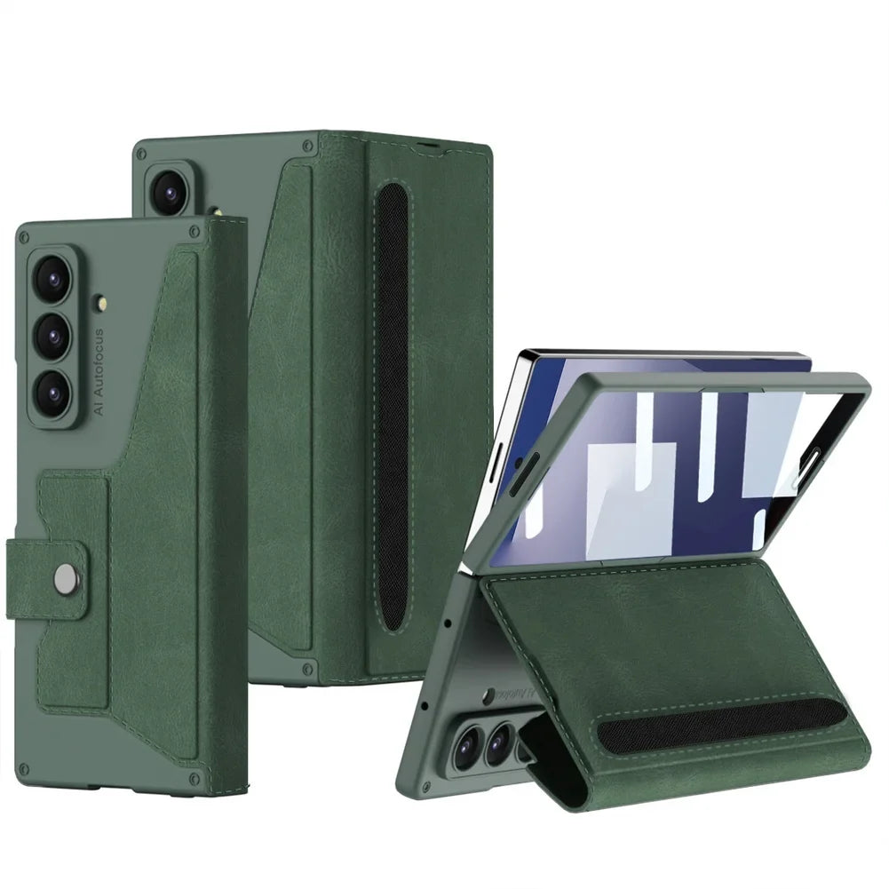 Premium Leather Wallet Stand Case