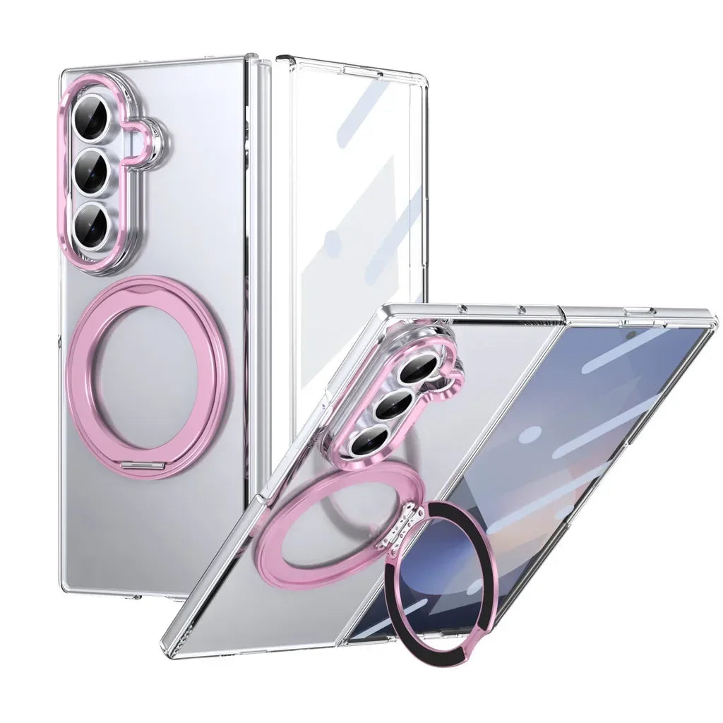 Clear Magnetic Ring Kickstand Case
