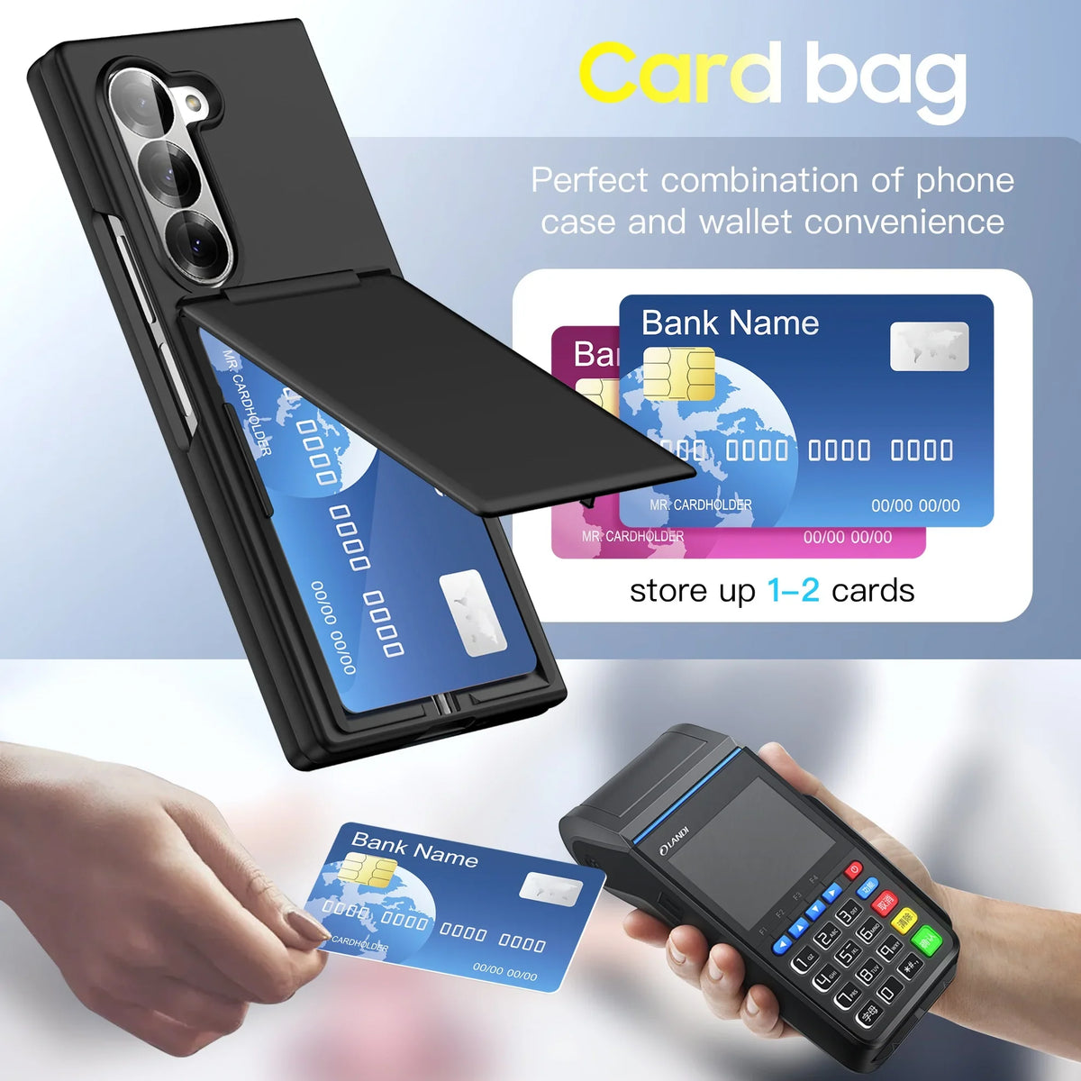 Clear Card Holder Case with Stand