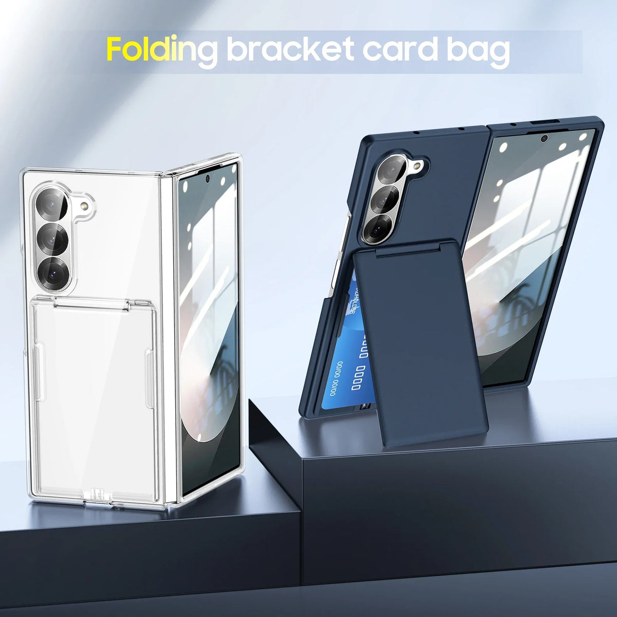 Clear Card Holder Case with Stand
