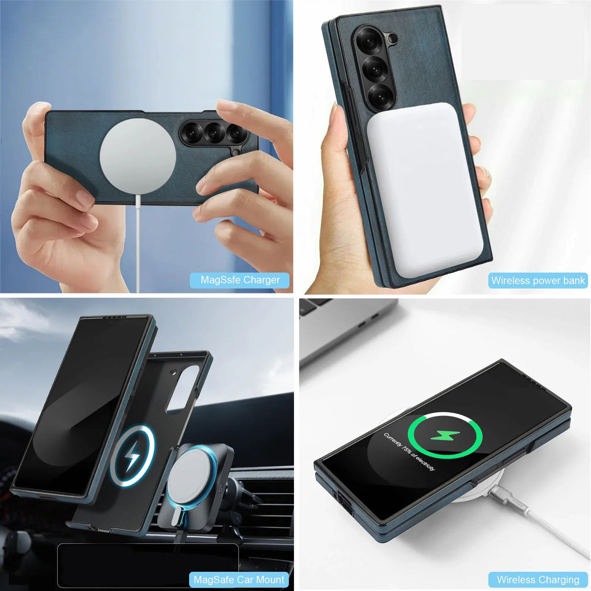 Full Protection Magnetic Leather Case