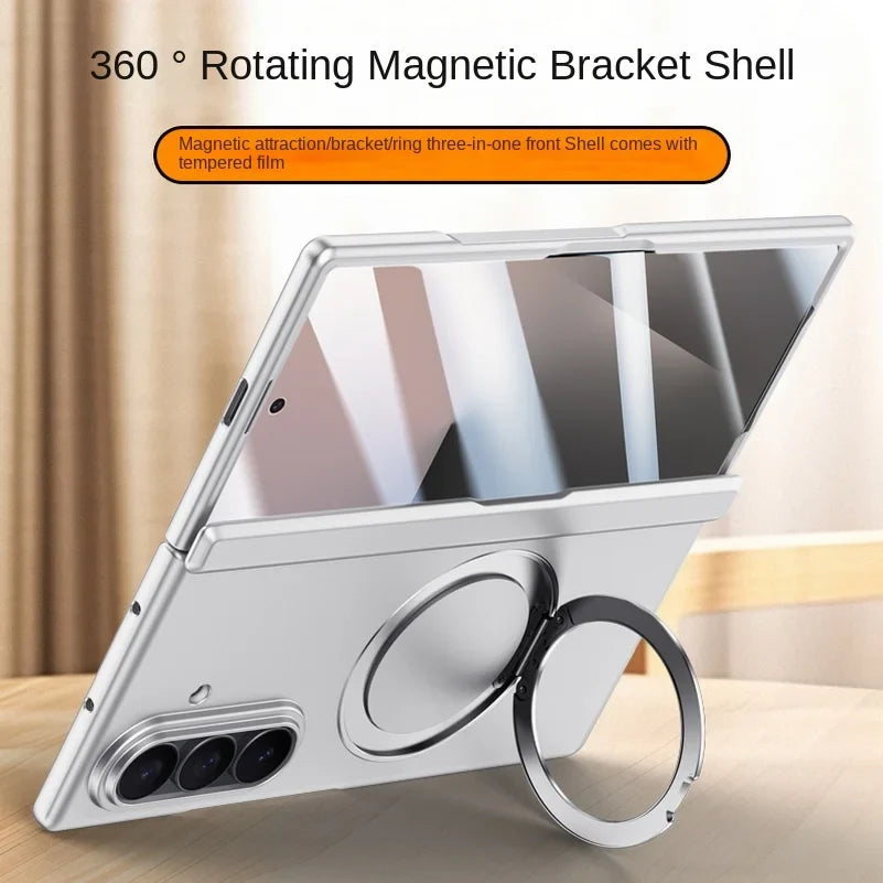 Magnetic Ring Stand Case with Screen Protection