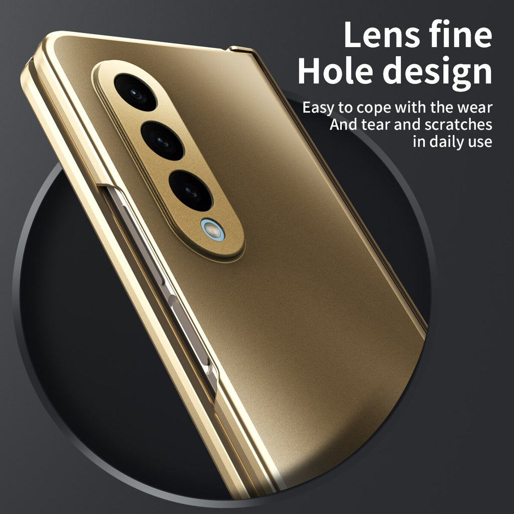 Shockproof Plating Hinge Case for Samsung Galaxy Z Fold 4