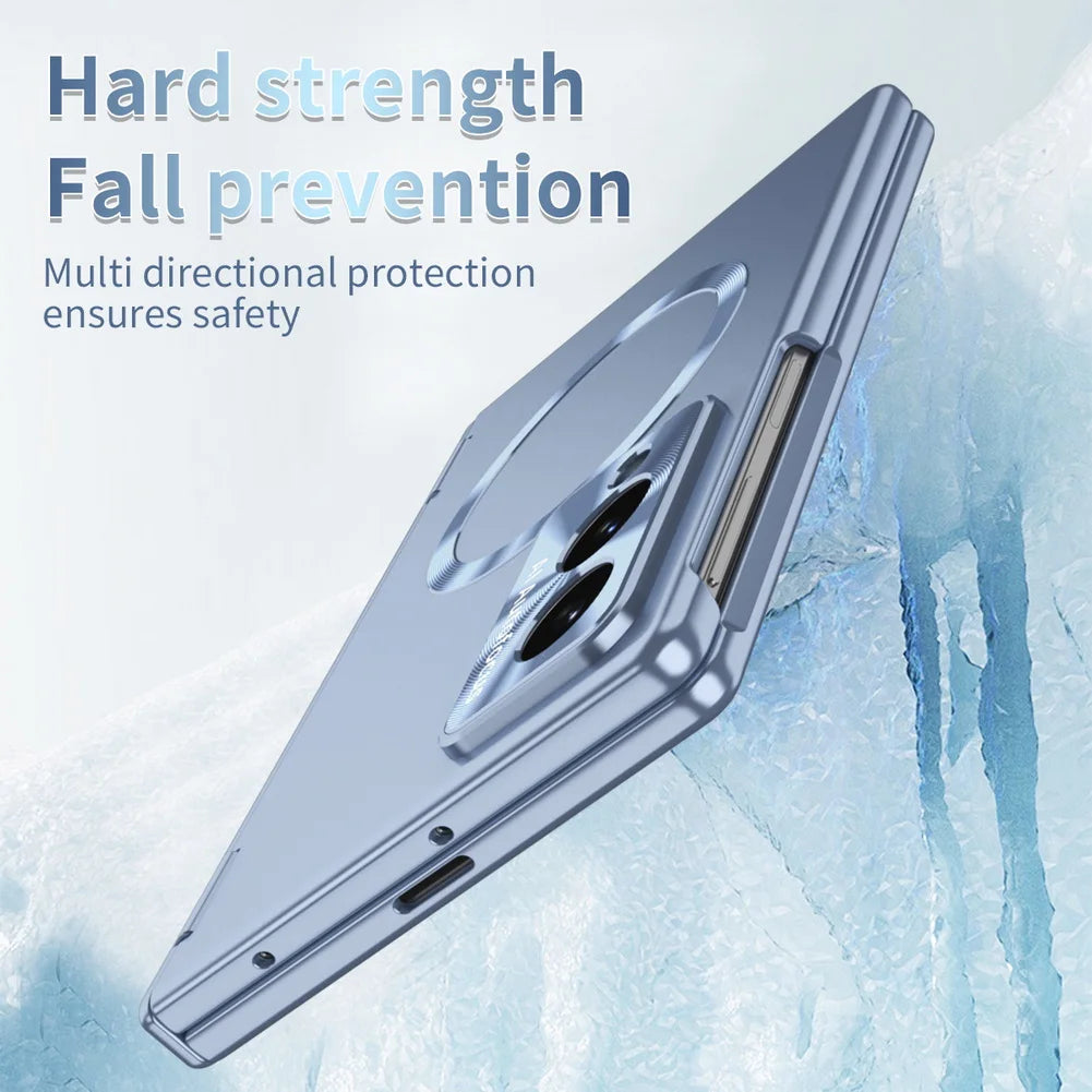 Magnetic Hinge Case with Glass & Stylus For Galaxy Z Fold Series