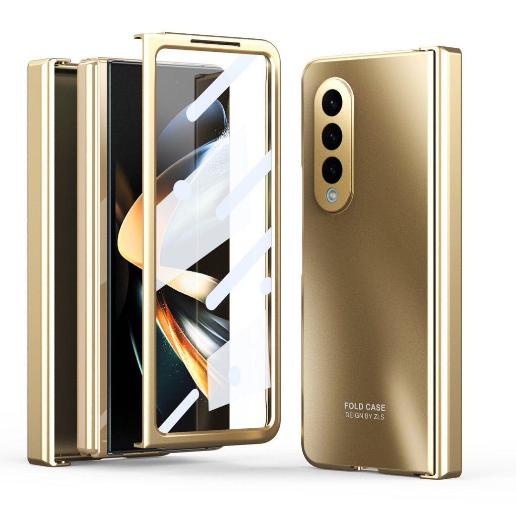 Shockproof Plating Hinge Case for Samsung Galaxy Z Fold 4