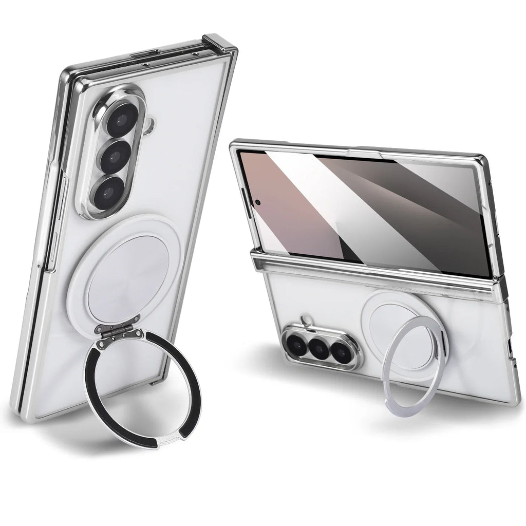 Transparent Magnetic Ring Stand Case