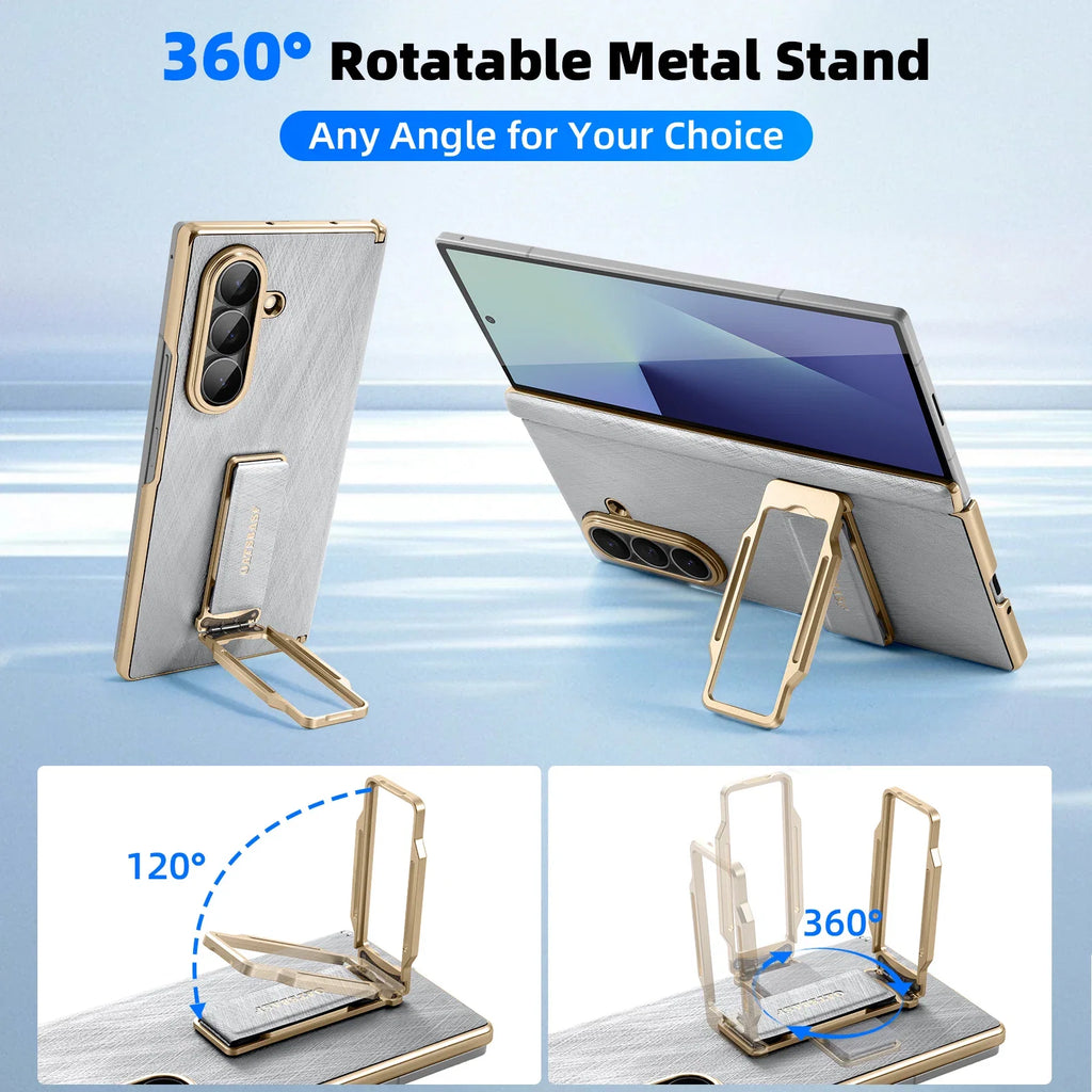 Strap Stand Leather Case for Z Fold 7