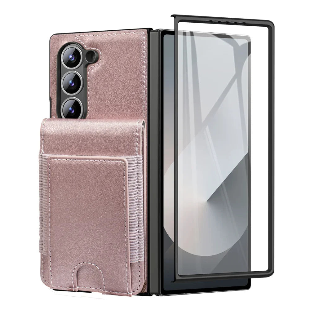Leather Wallet Case with Screen Protector