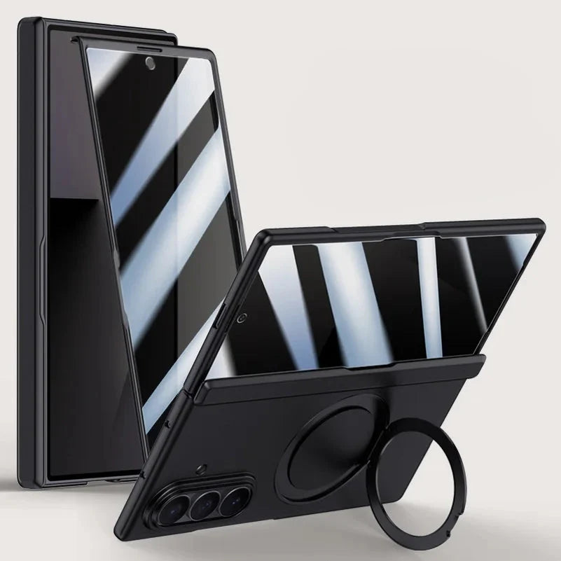 Magnetic Ring Stand Case with Screen Protection