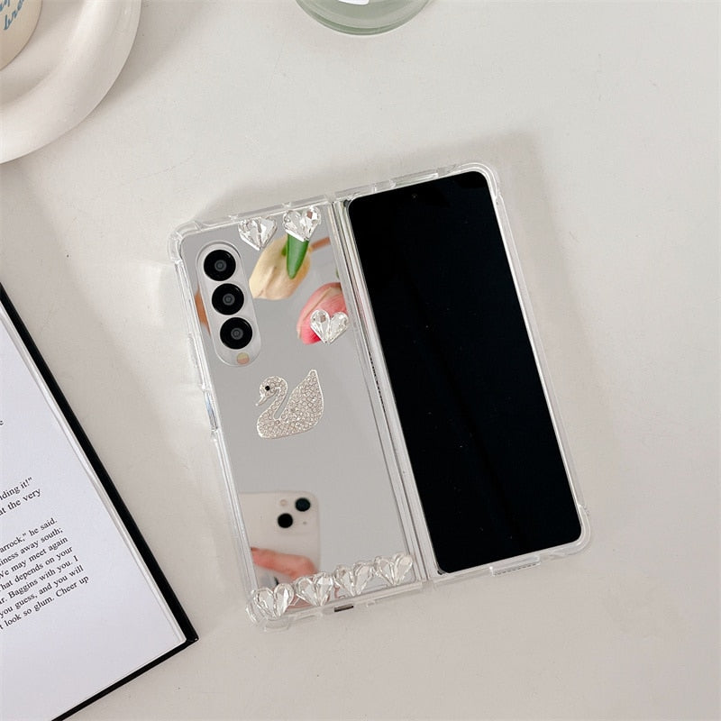 Retro 3D Rhinestone Cover For Samsung Galaxy Z Fold 4 3