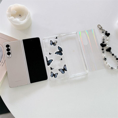 Black Butterfly Phone Stand Case for Samsung Galaxy Z Fold 4