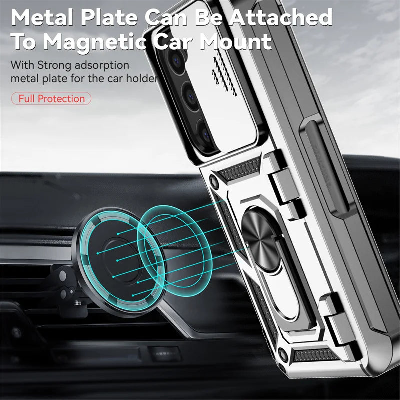 Rugged Armor Case with Kickstand & Camera Cover