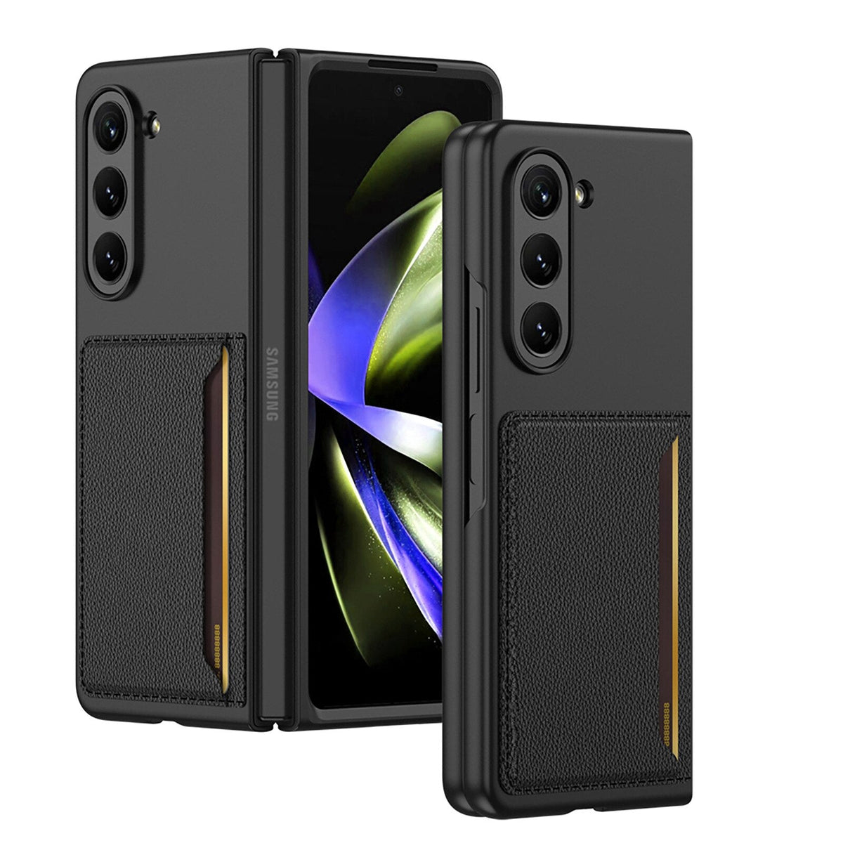 Luxury Leather Case with Card Slot For Galaxy Z Fold 5