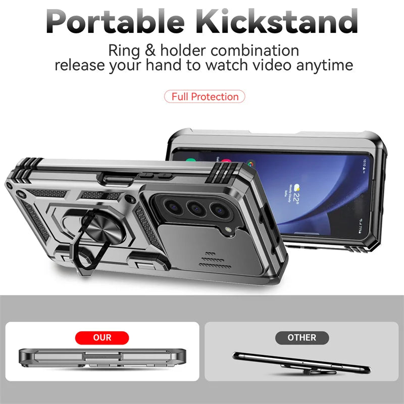 Rugged Armor Case with Kickstand & Camera Cover