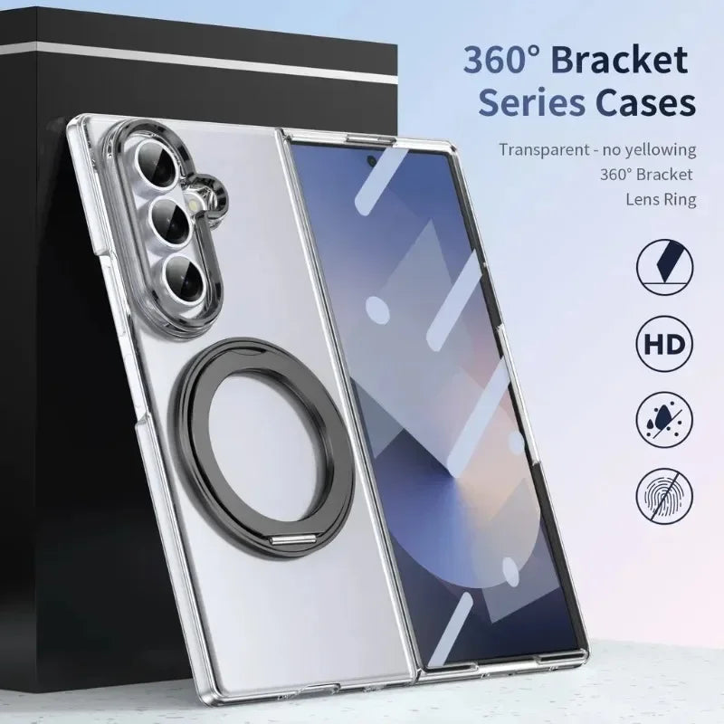 Clear Magnetic Ring Kickstand Case