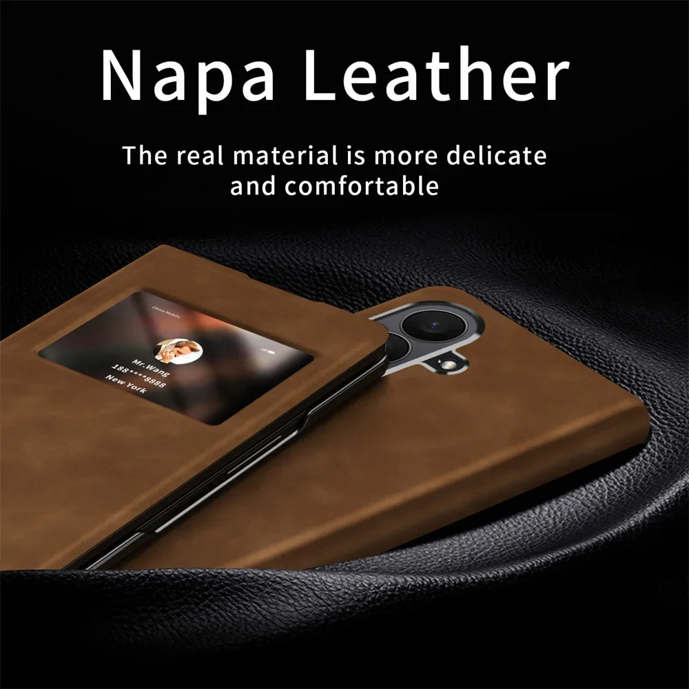 Luxury Leather Smart View Case