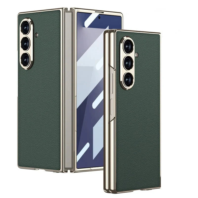Luxury Stripe Leather Case