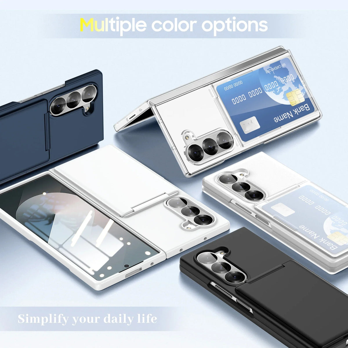 Clear Card Holder Case with Stand