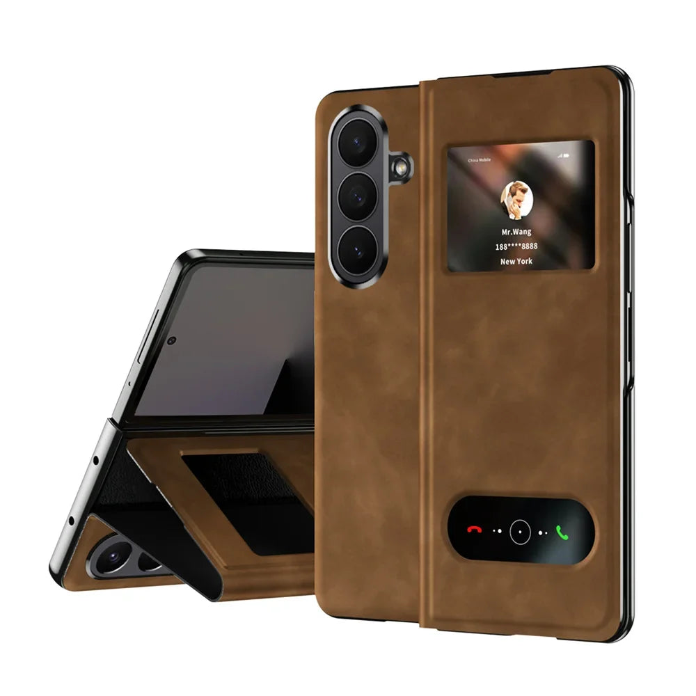 Luxury Leather Smart View Case