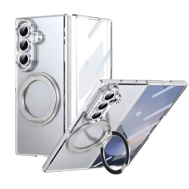 Clear Magnetic Ring Kickstand Case