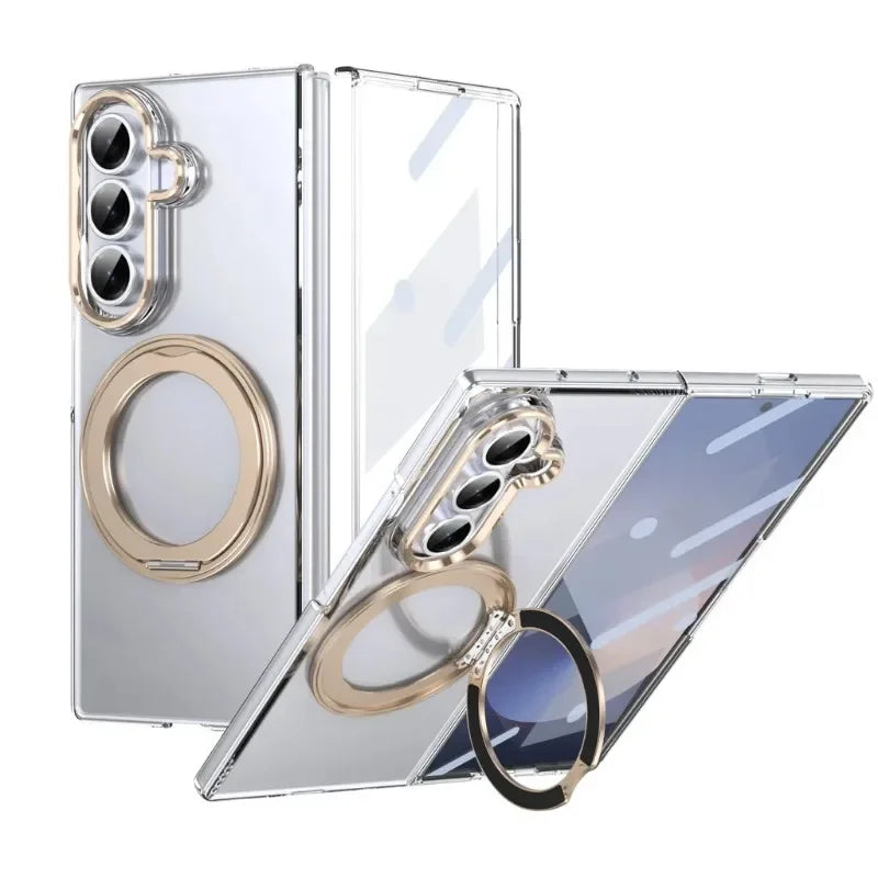 Clear Magnetic Ring Kickstand Case