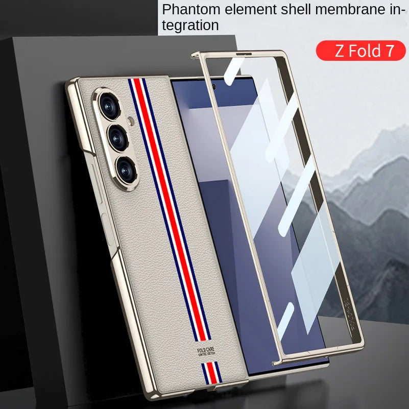 Luxury Stripe Leather Case
