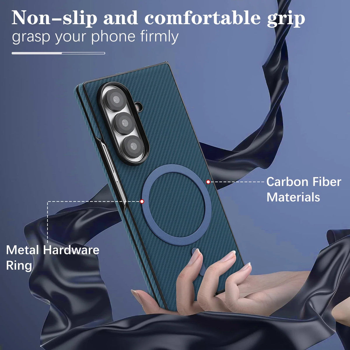 Ultra Thin Carbon Fiber Leather Case For Z Fold