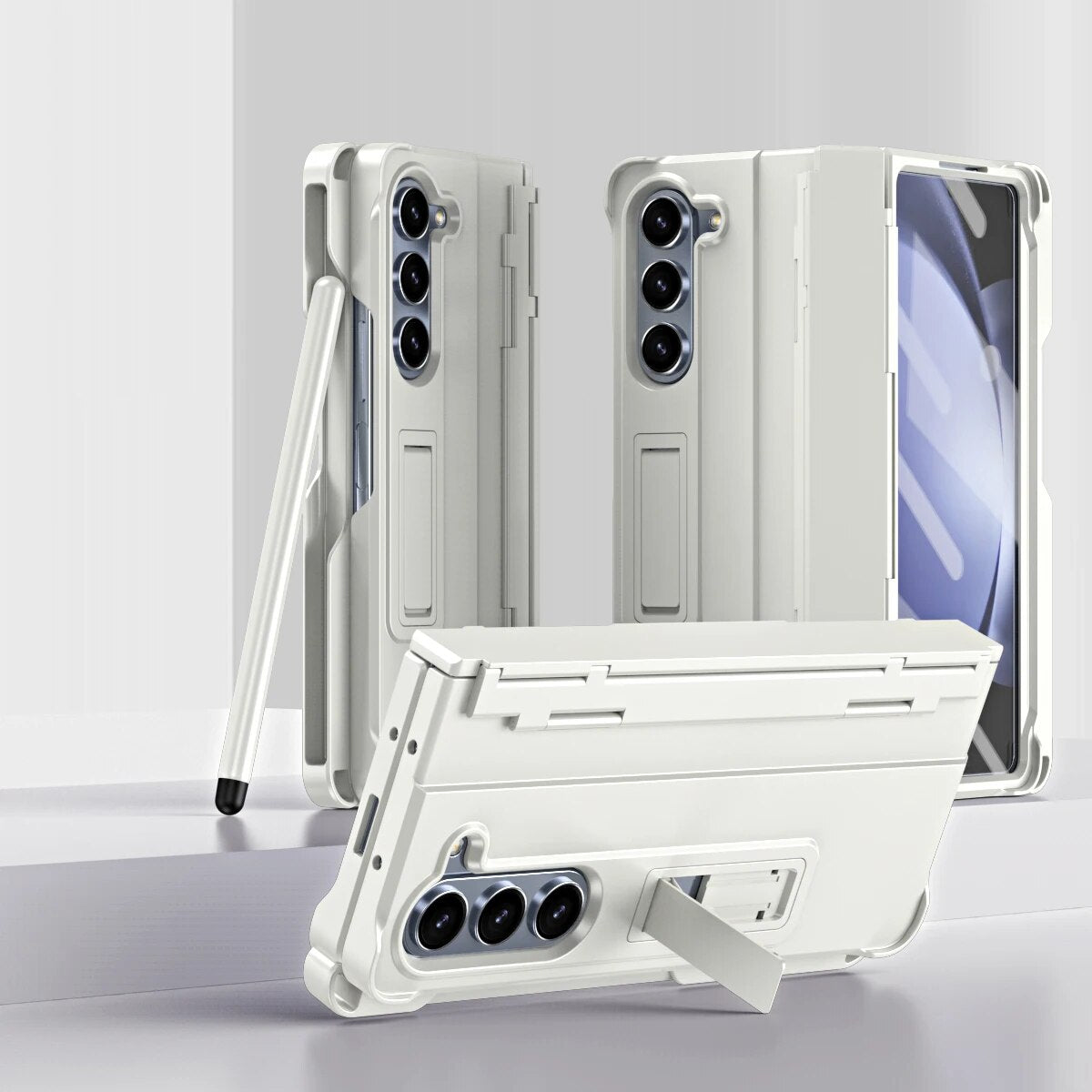 Shockproof Case With Screen Protection Touch Pen & Kickstand For Galaxy Z Fold 5