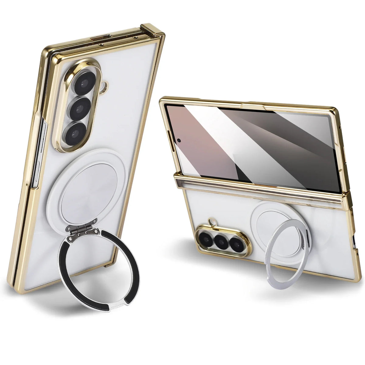 Transparent Magnetic Ring Stand Case