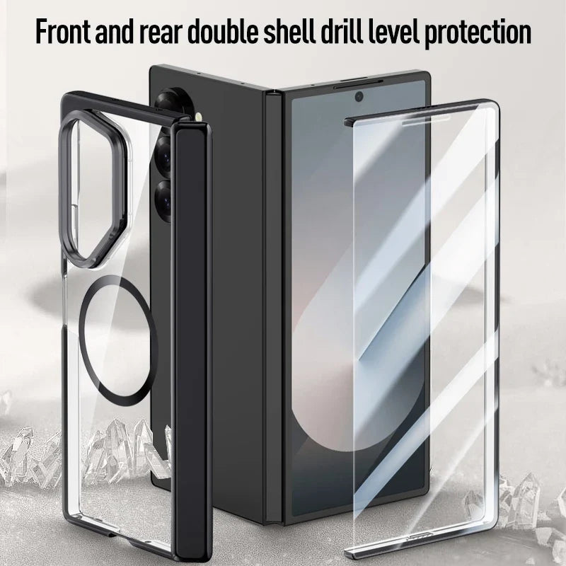 Magnetic Clear Case with Kickstand for Galaxy Z Fold