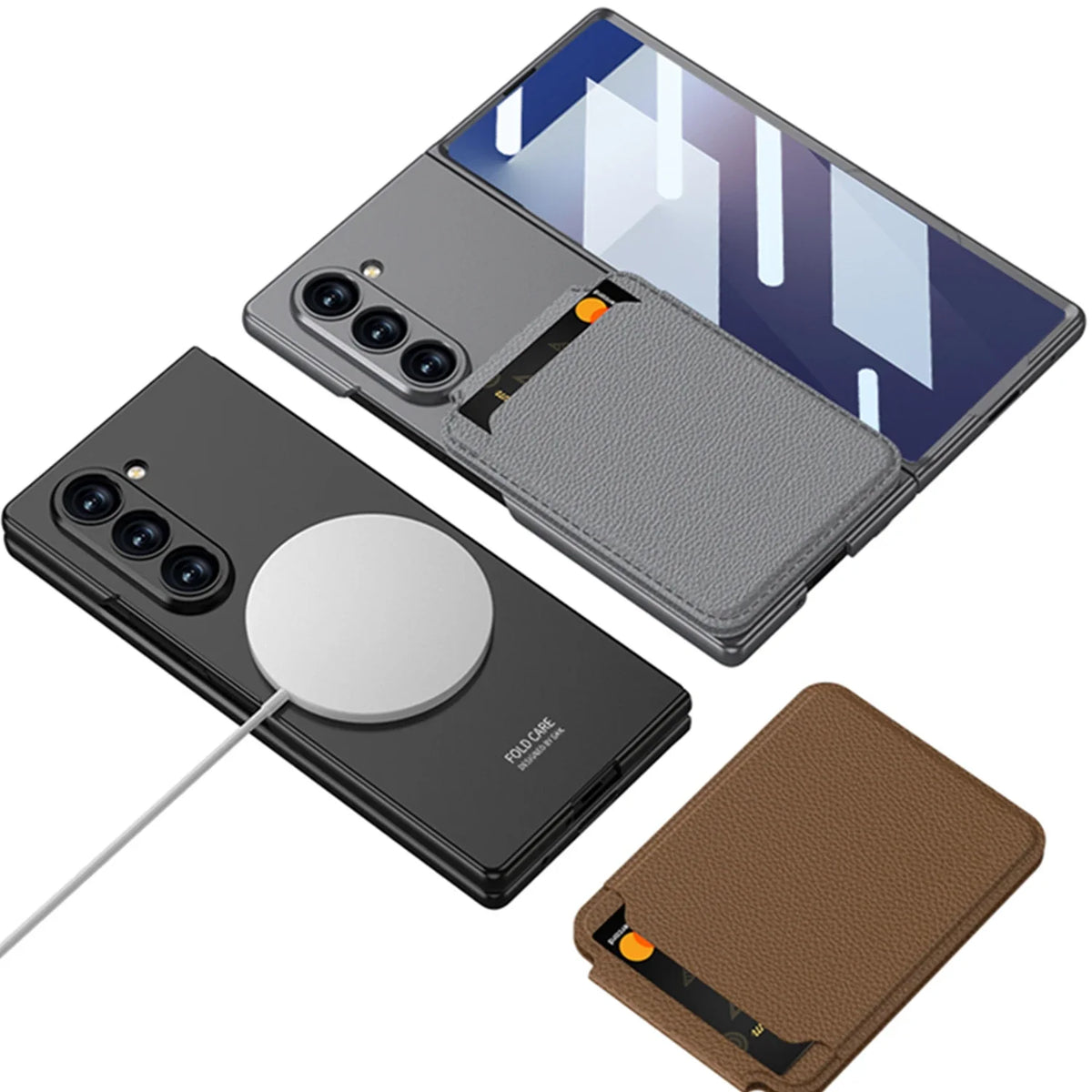 Magnetic Wallet Stand Case For Z Fold