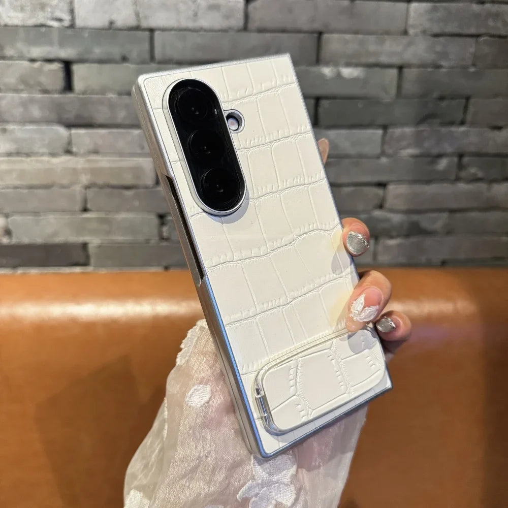 Luxury Crocodile Texture Kickstand Case
