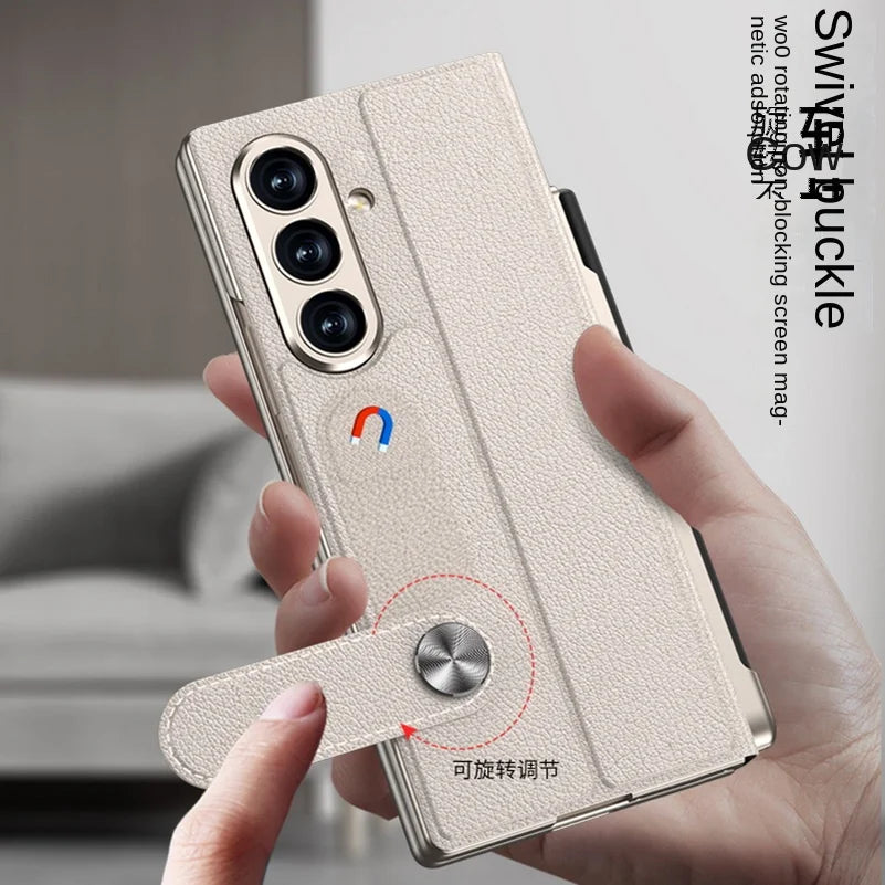 Flip Stand Case with Pen Slot & Film