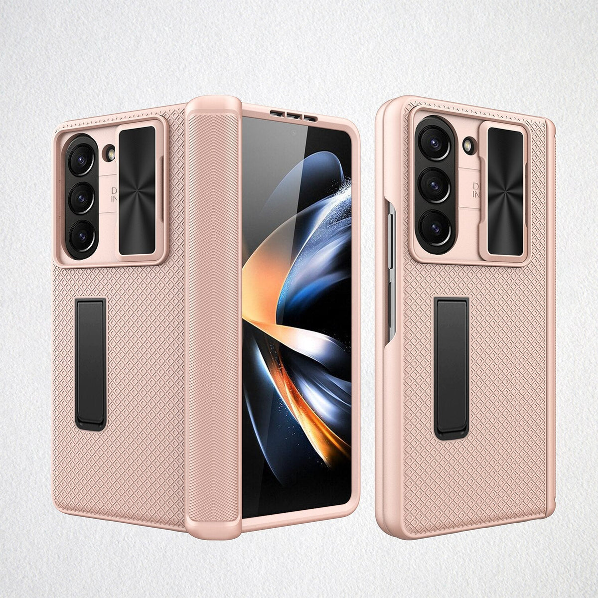 Shockproof Matte Case with Bracket For Samsung Galaxy Z Fold 5