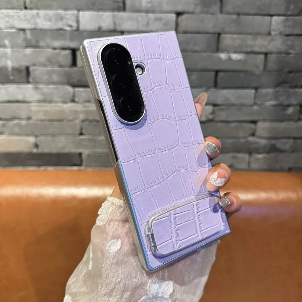 Luxury Crocodile Texture Kickstand Case