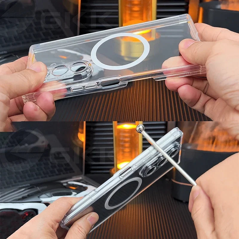 Clear Magnetic Shockproof Case For Z Fold
