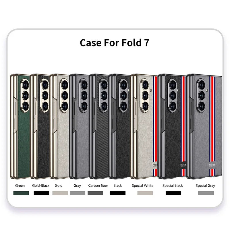 Luxury Stripe Leather Case