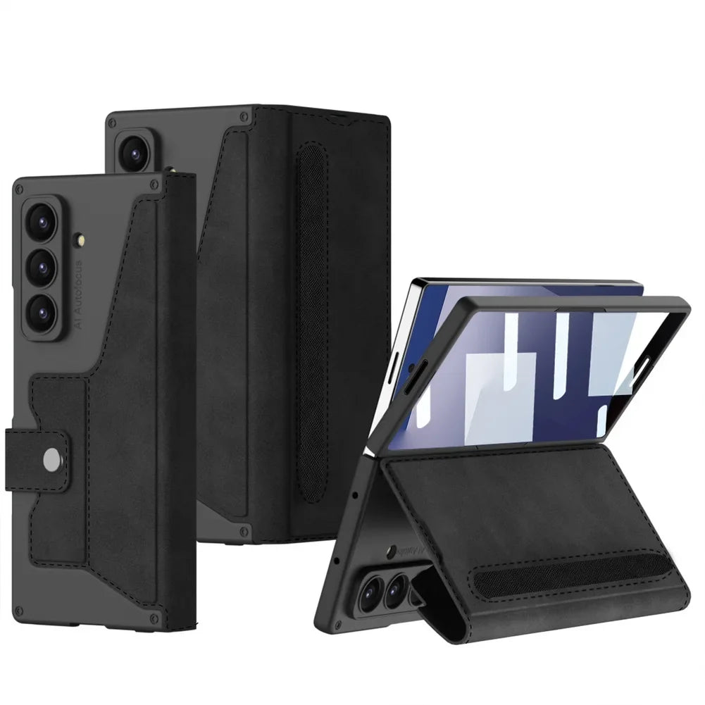 Premium Leather Wallet Stand Case