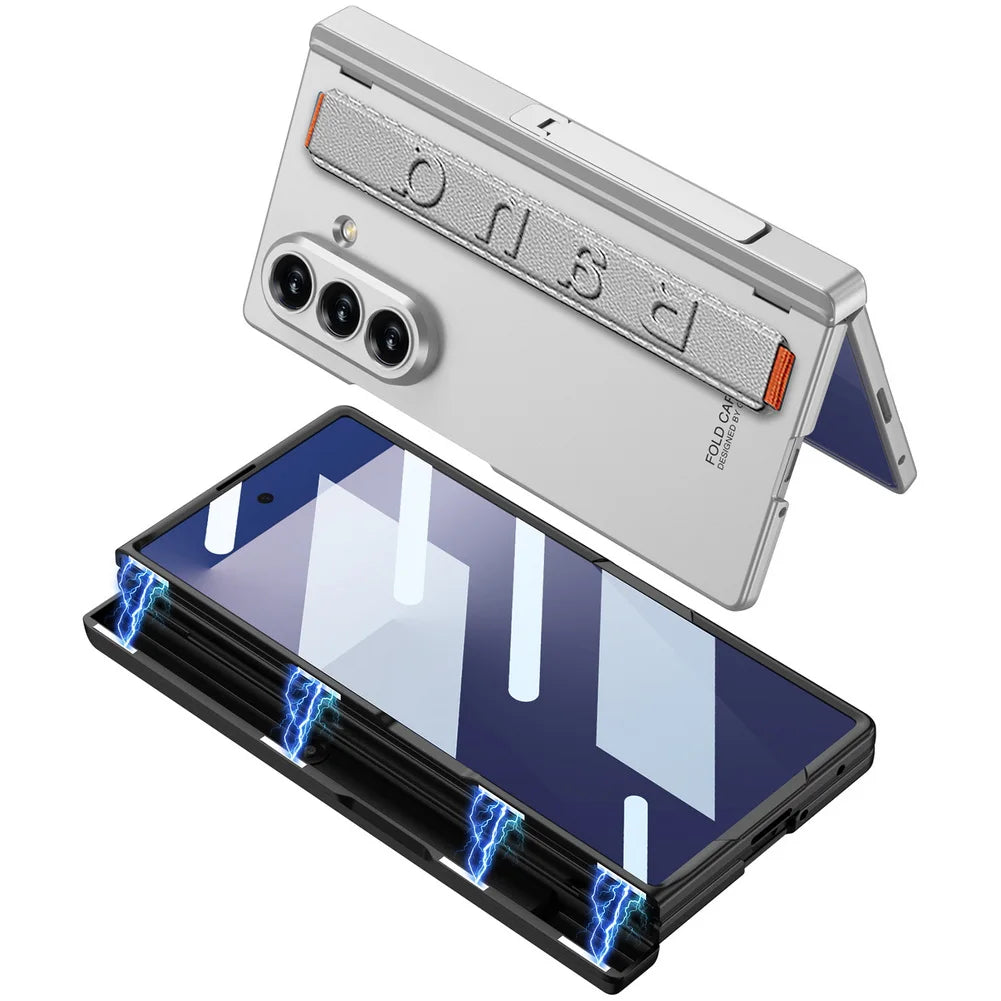 Magnetic Kickstand Case with Hand Strap