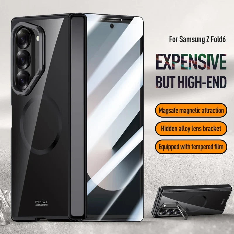 Magnetic Clear Case with Kickstand for Galaxy Z Fold
