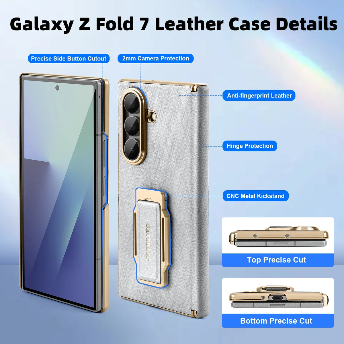 Strap Stand Leather Case for Z Fold 7